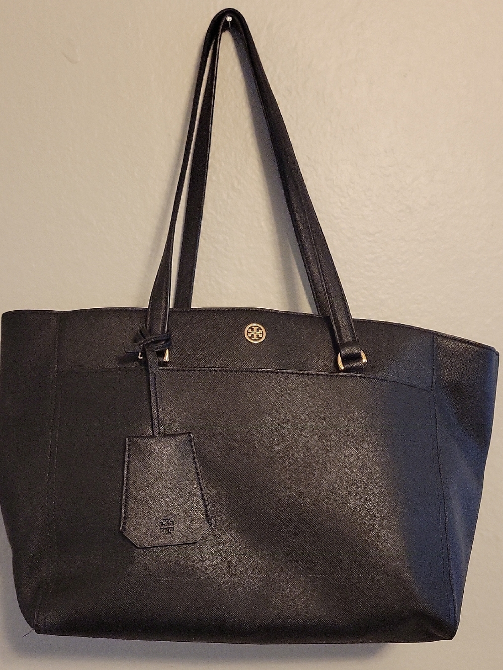 Tory Burch Black Saffiano Leather Tote
